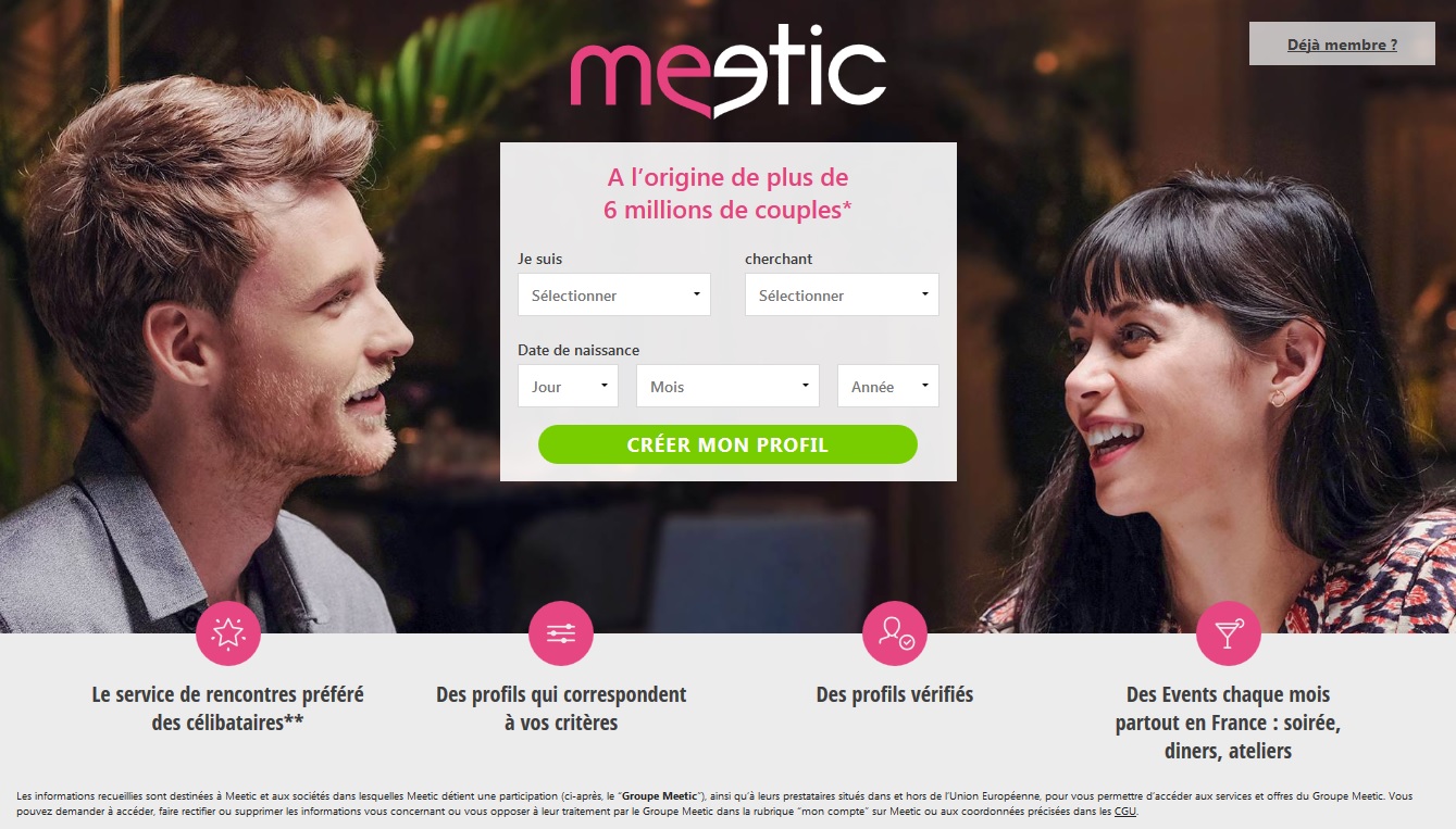 Meetic accueil